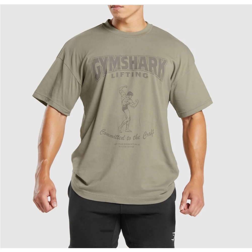 Gymshark Tee Black Committed to the Craft